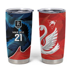 Swans-Port Adelaide Football Custom Tumbler Cup Cracked Metal Style