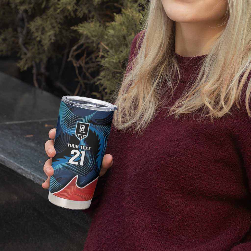 Swans-Port Adelaide Football Custom Tumbler Cup Cracked Metal Style