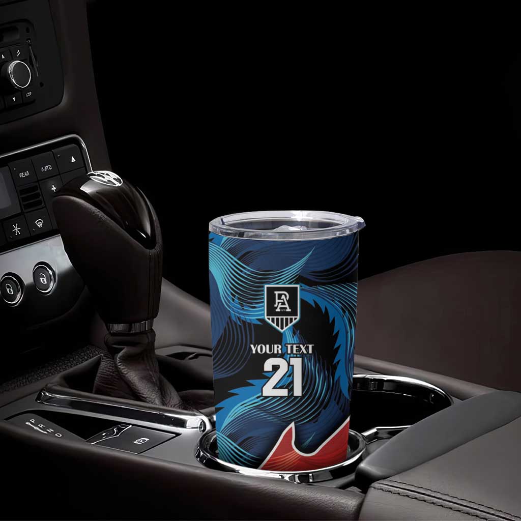 Swans-Port Adelaide Football Custom Tumbler Cup Cracked Metal Style