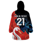 Swans-Port Adelaide Football Custom Wearable Blanket Hoodie Cracked Metal Style