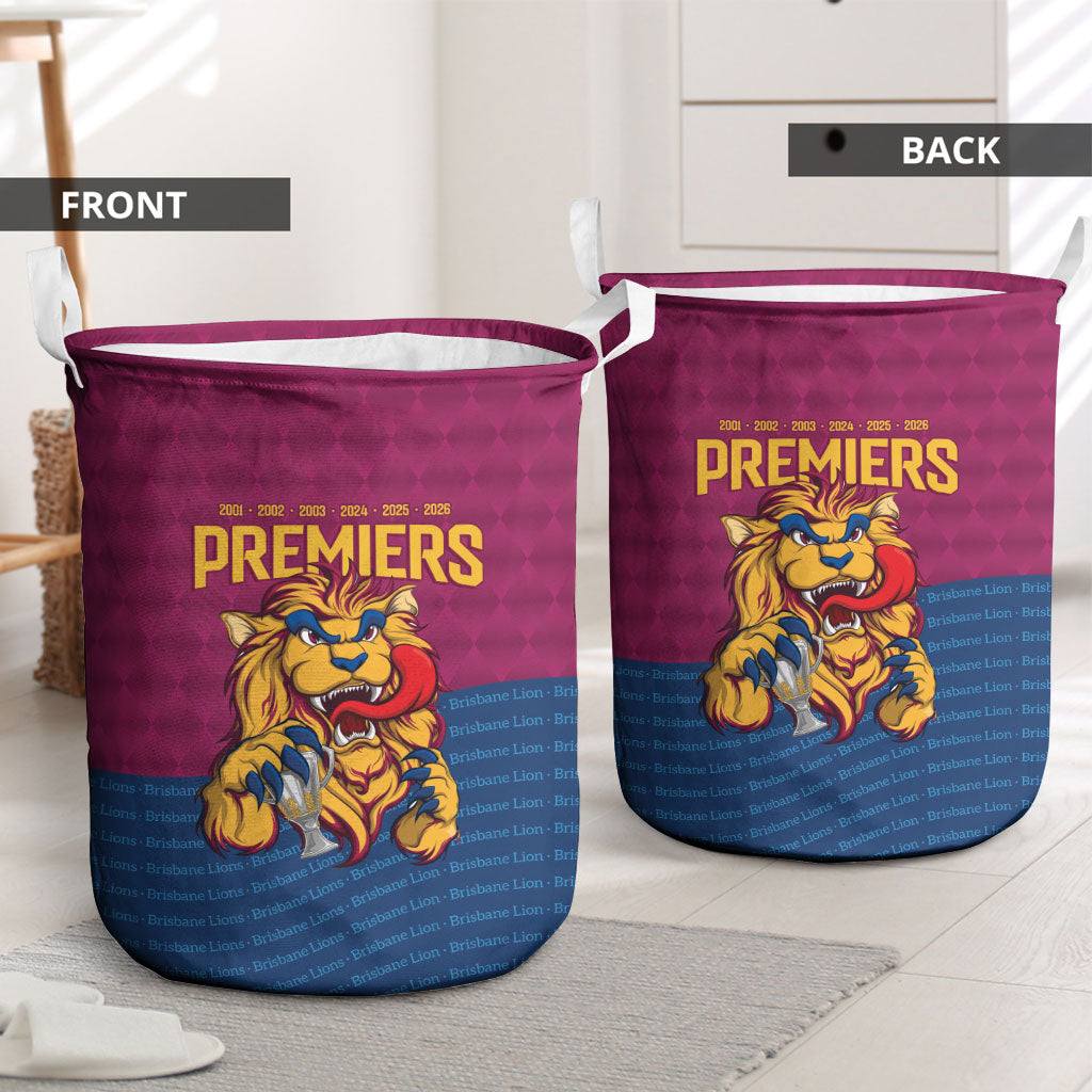 Brisbane Lions Back-to-Back Premiers Laundry Basket