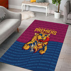 Brisbane Lions Back-to-Back Premiers Area Rug