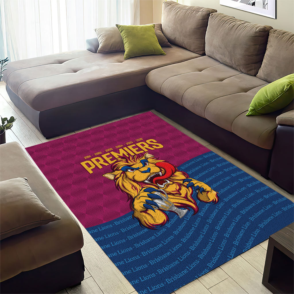 Brisbane Lions Back-to-Back Premiers Area Rug
