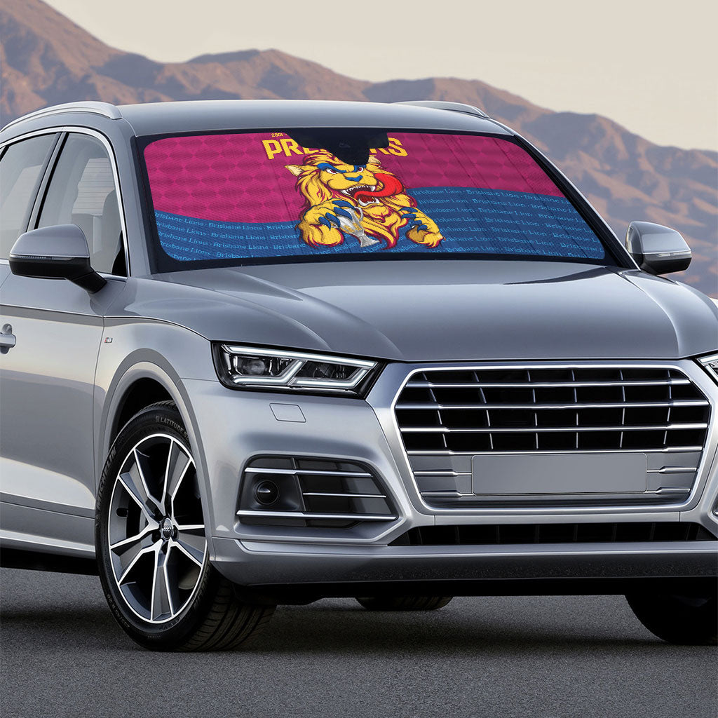 Brisbane Lions Back-to-Back Premiers Auto Sun Shade