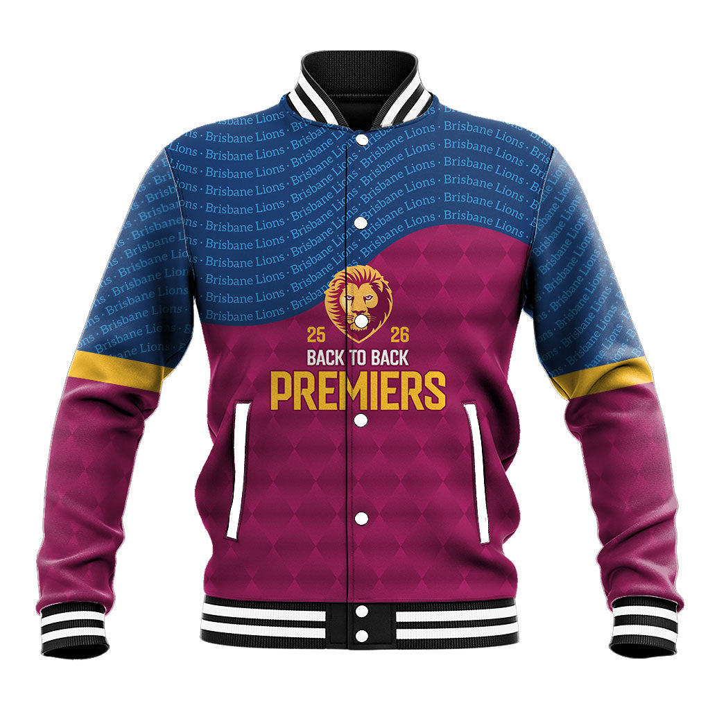 Brisbane Lions Back-to-Back Premiers Baseball Jacket