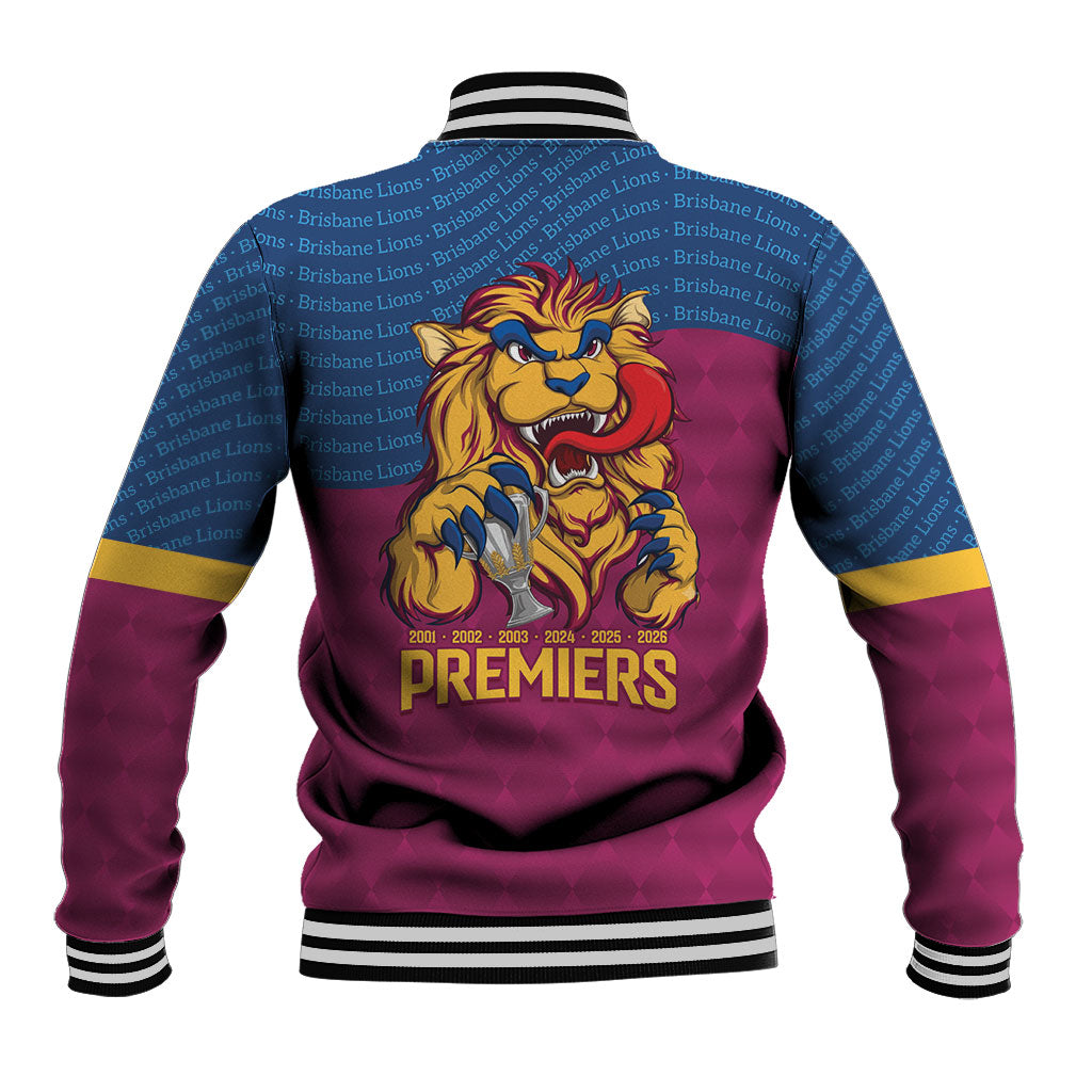 Brisbane Lions Back-to-Back Premiers Baseball Jacket