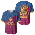 Brisbane Lions Back-to-Back Premiers Baseball Jersey