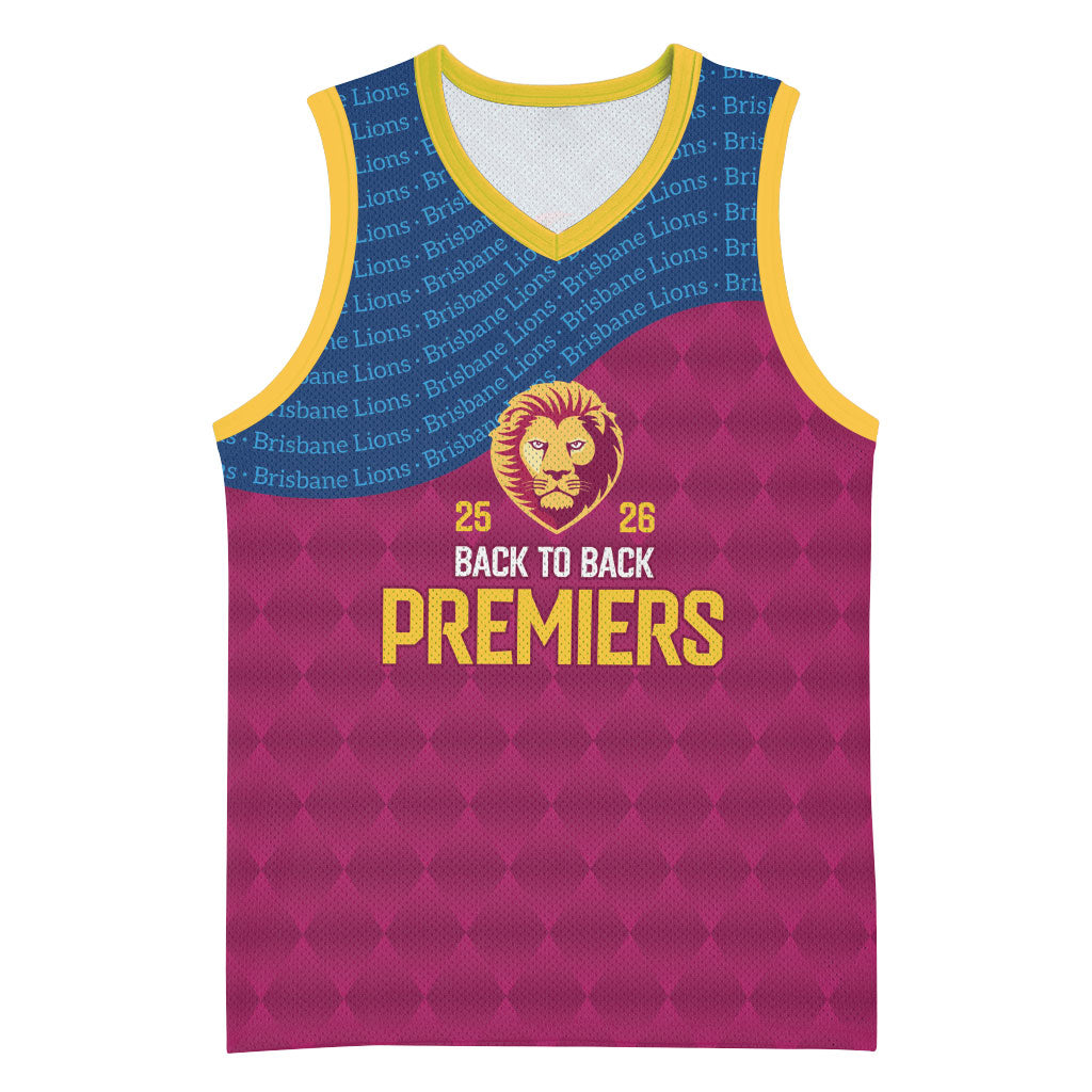 Brisbane Lions Back-to-Back Premiers Basketball Jersey