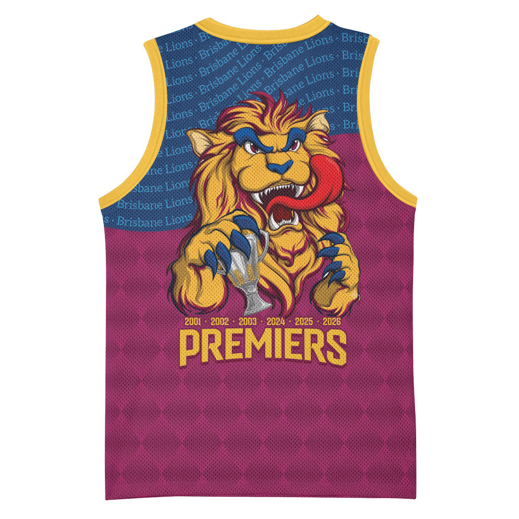 Brisbane Lions Back-to-Back Premiers Basketball Jersey