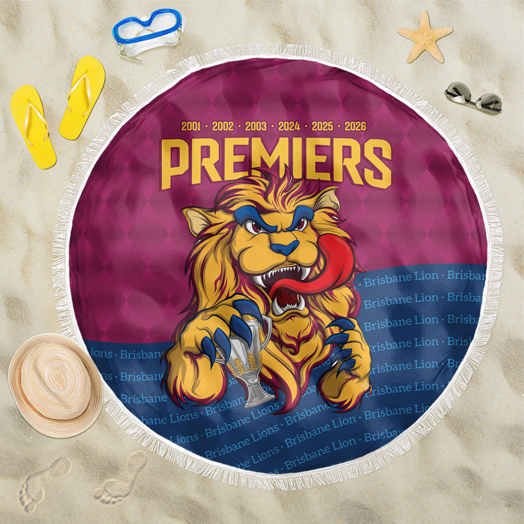 Brisbane Lions Back-to-Back Premiers Beach Blanket