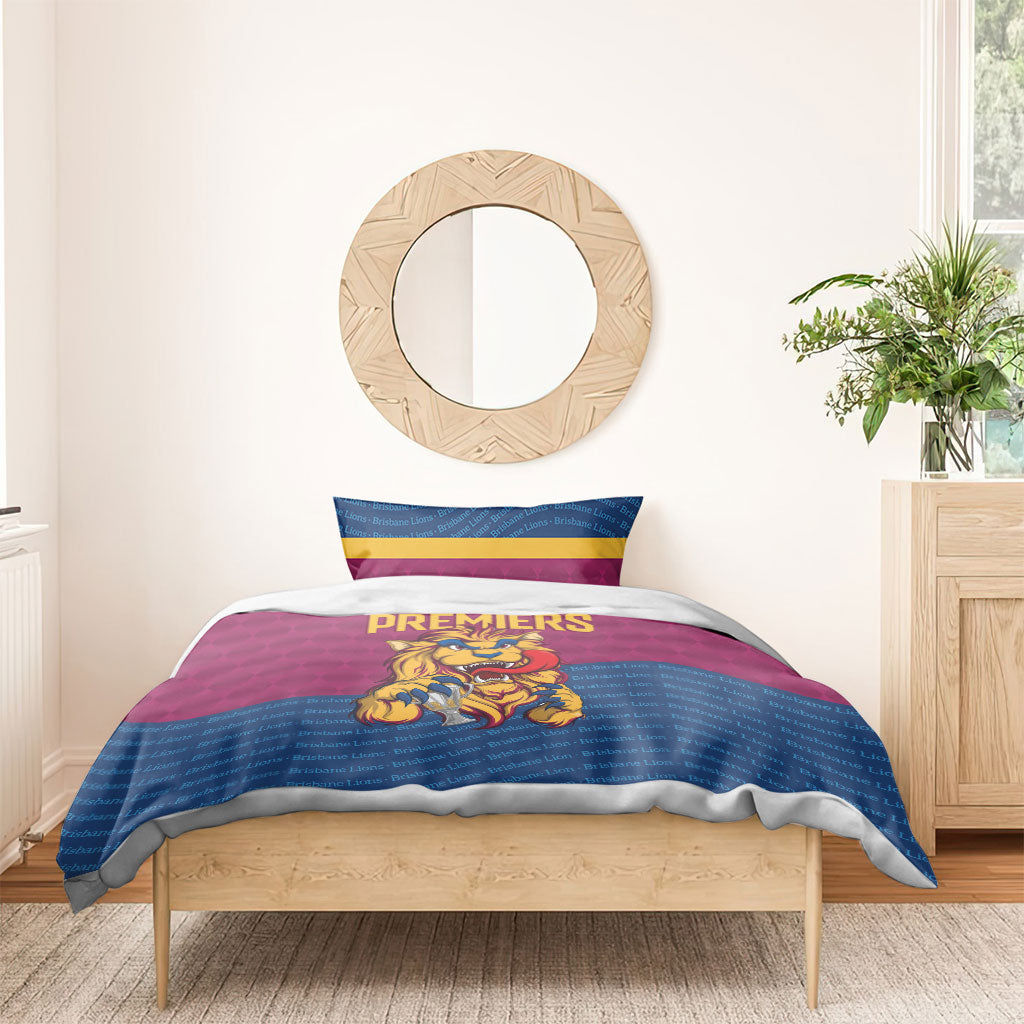 Brisbane Lions Back-to-Back Premiers Bedding Set