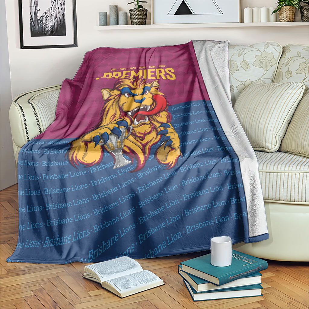 Brisbane Lions Back-to-Back Premiers Blanket
