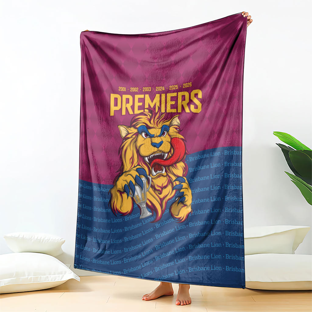 Brisbane Lions Back-to-Back Premiers Blanket