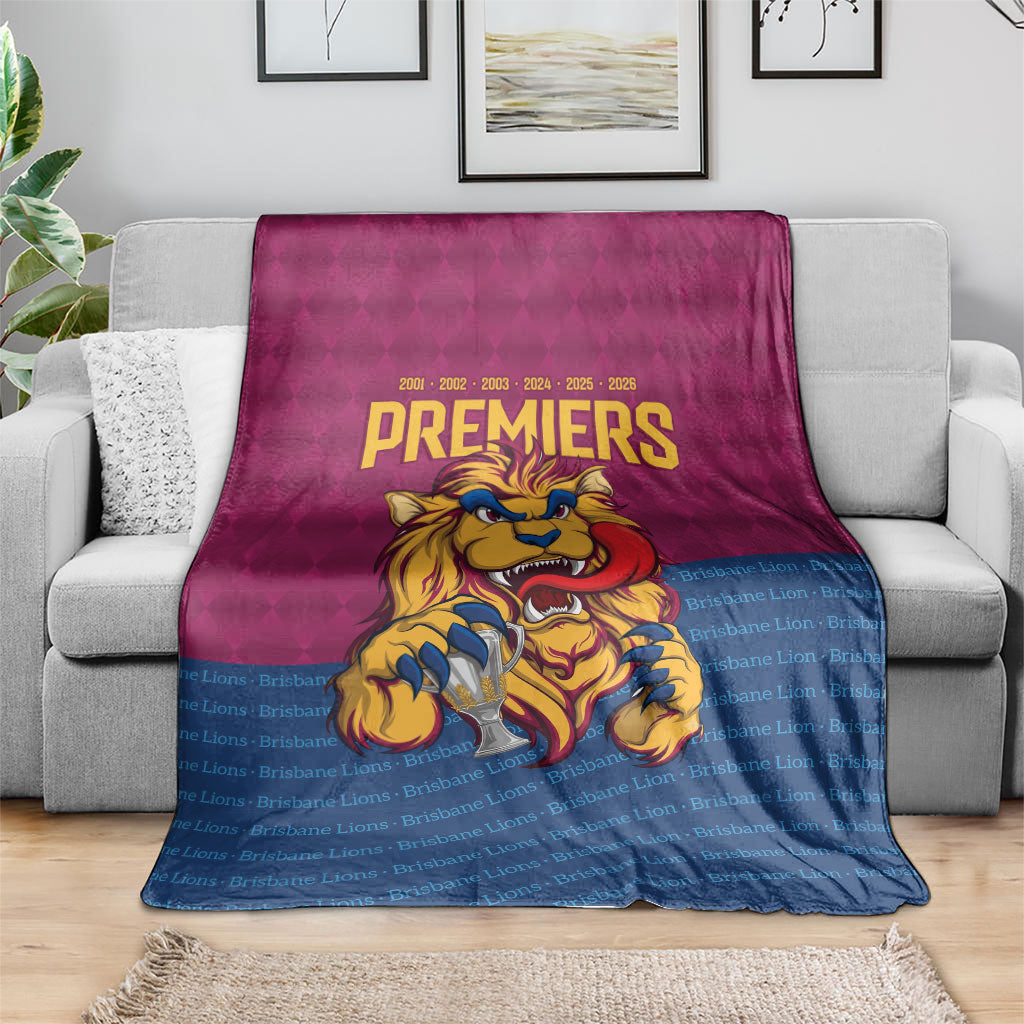 Brisbane Lions Back-to-Back Premiers Blanket