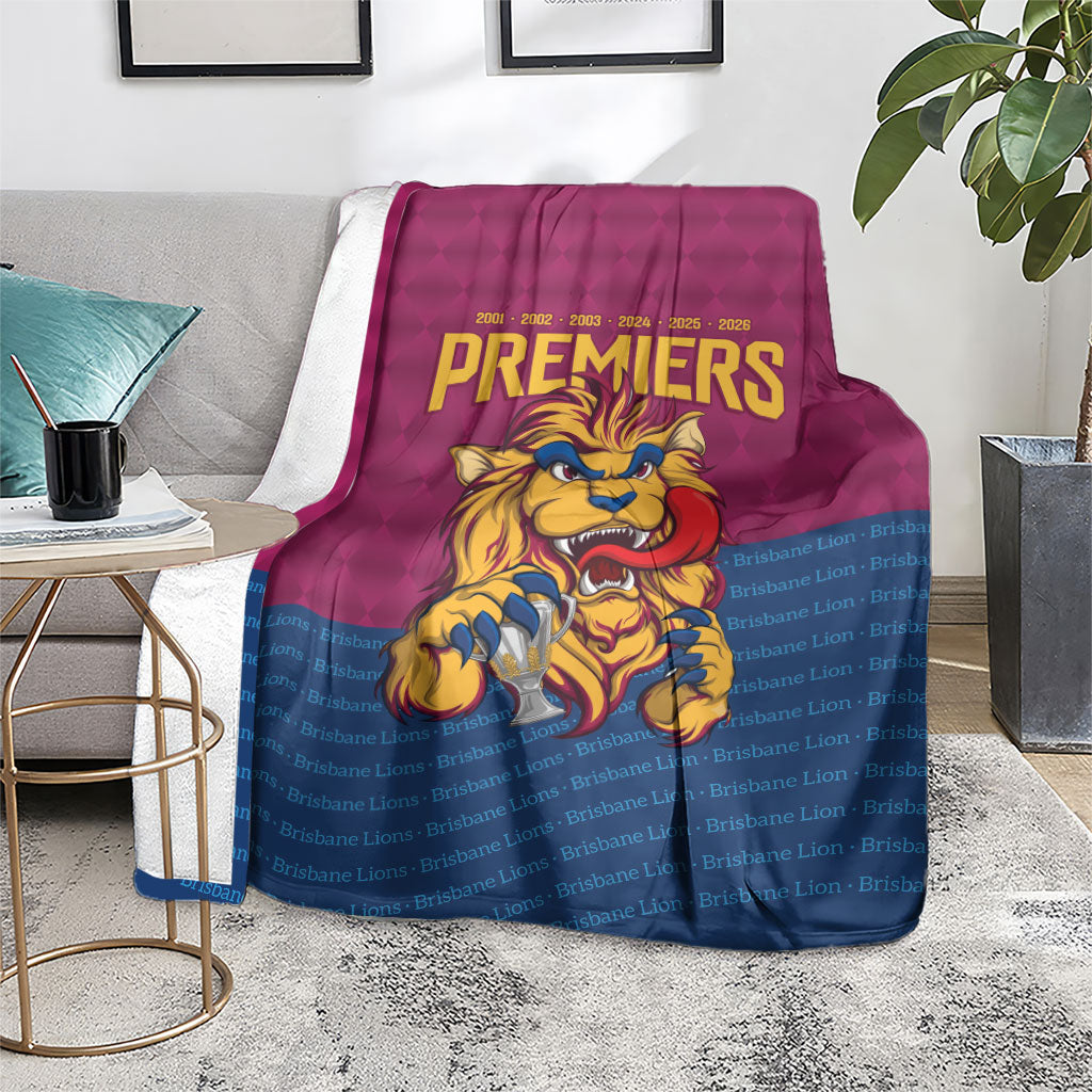 Brisbane Lions Back-to-Back Premiers Blanket