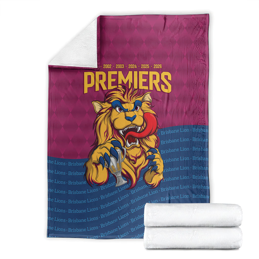 Brisbane Lions Back-to-Back Premiers Blanket