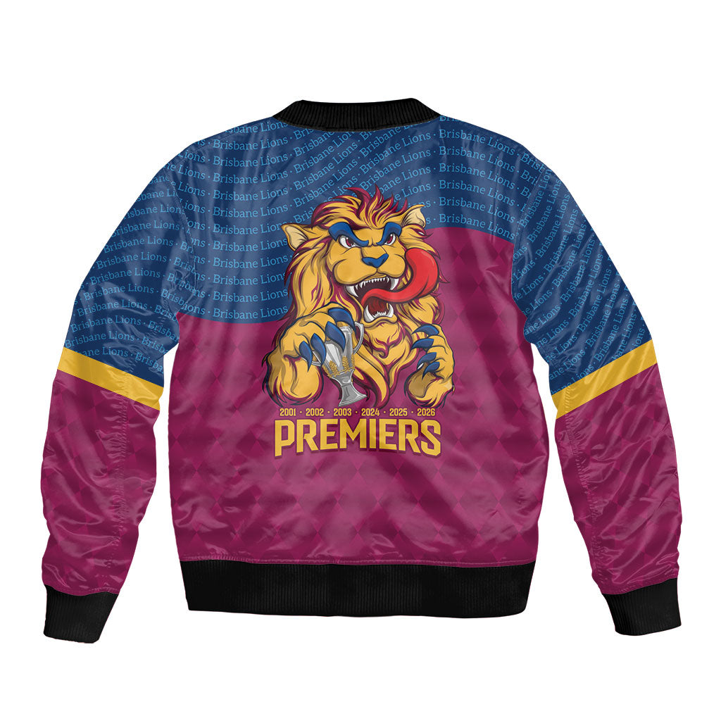 Brisbane Lions Back-to-Back Premiers Bomber Jacket
