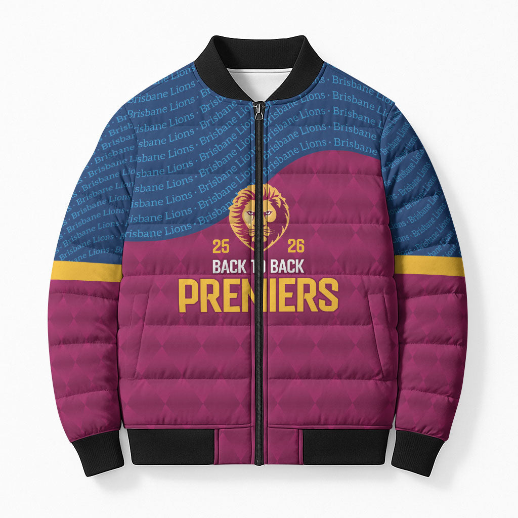 Brisbane Lions Back-to-Back Premiers Bomber Puffer Jacket