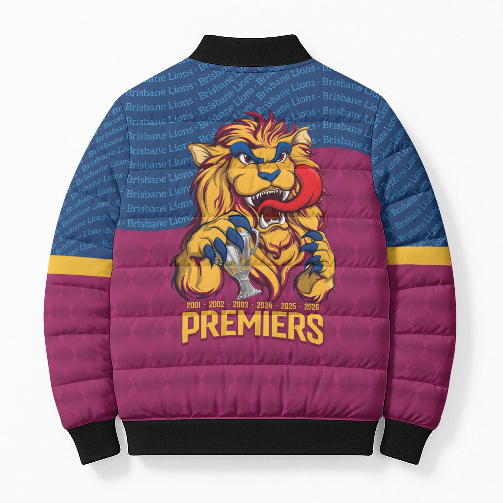 Brisbane Lions Back-to-Back Premiers Bomber Puffer Jacket