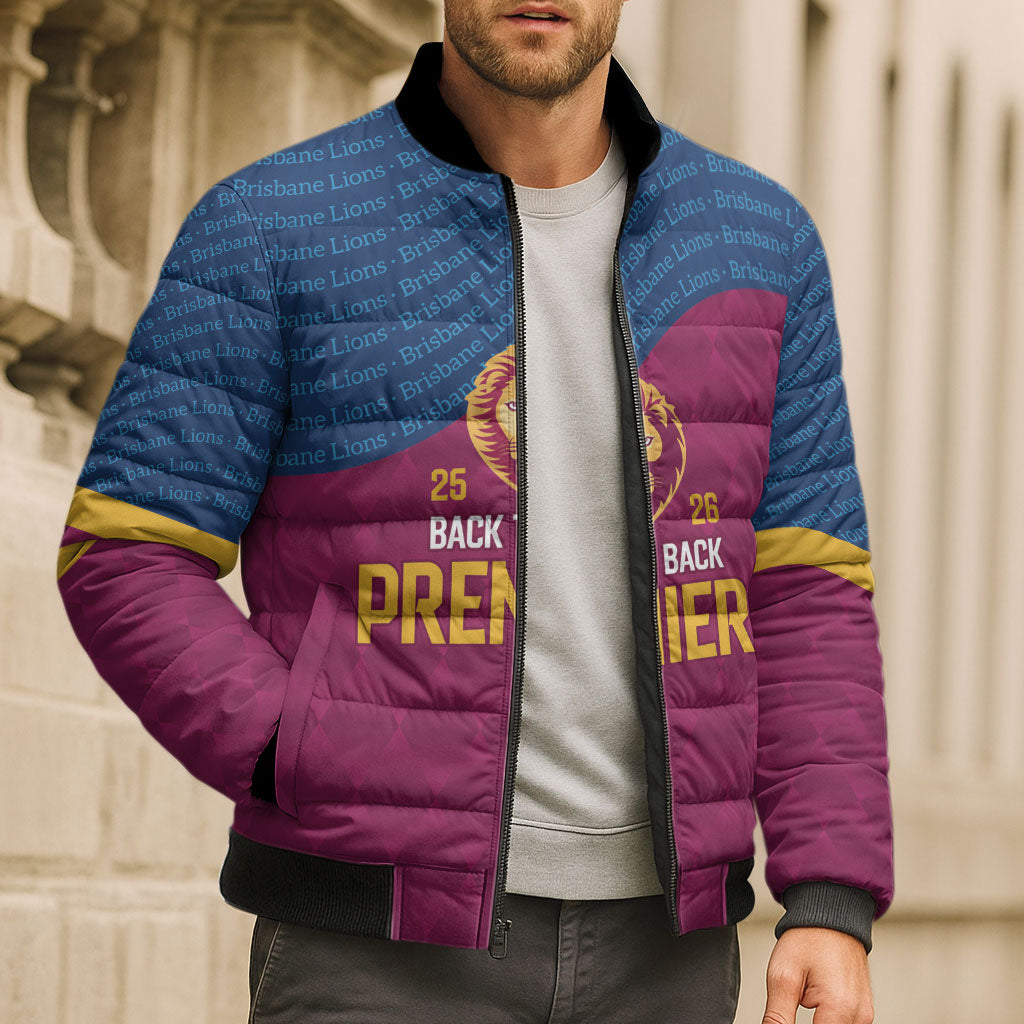 Brisbane Lions Back-to-Back Premiers Bomber Puffer Jacket