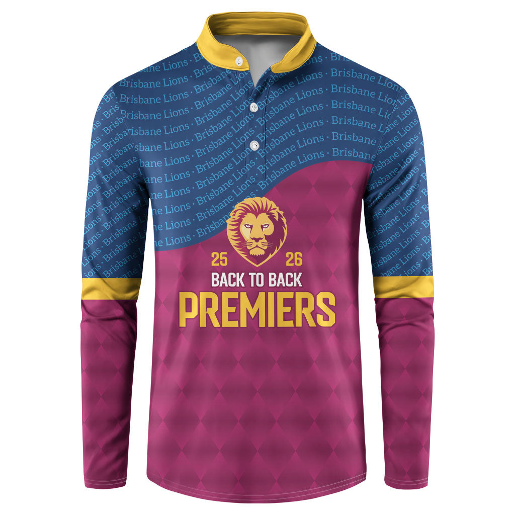 Brisbane Lions Back-to-Back Premiers Button Sweatshirt