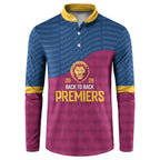 Brisbane Lions Back-to-Back Premiers Button Sweatshirt