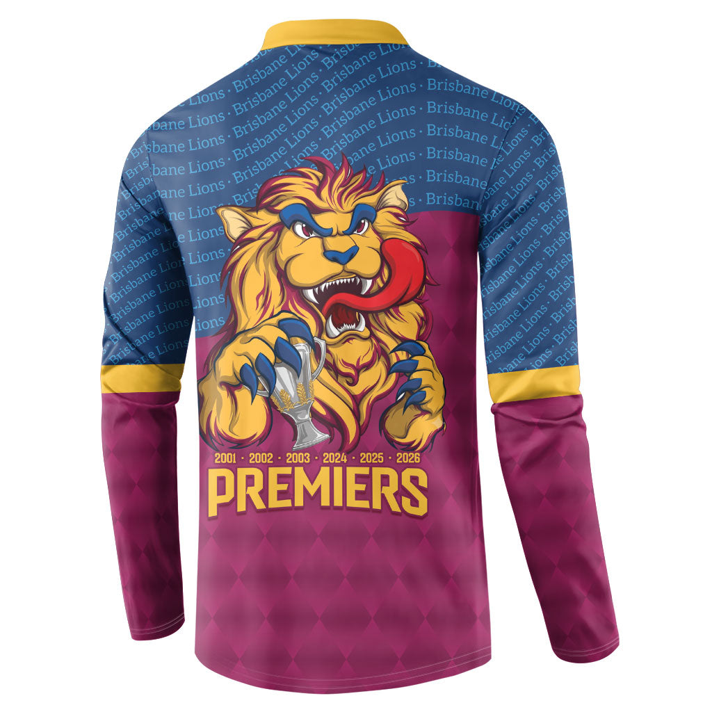 Brisbane Lions Back-to-Back Premiers Button Sweatshirt
