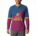 Brisbane Lions Back-to-Back Premiers Button Sweatshirt