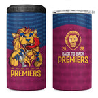 Brisbane Lions Back-to-Back Premiers 4 in 1 Can Cooler Tumbler