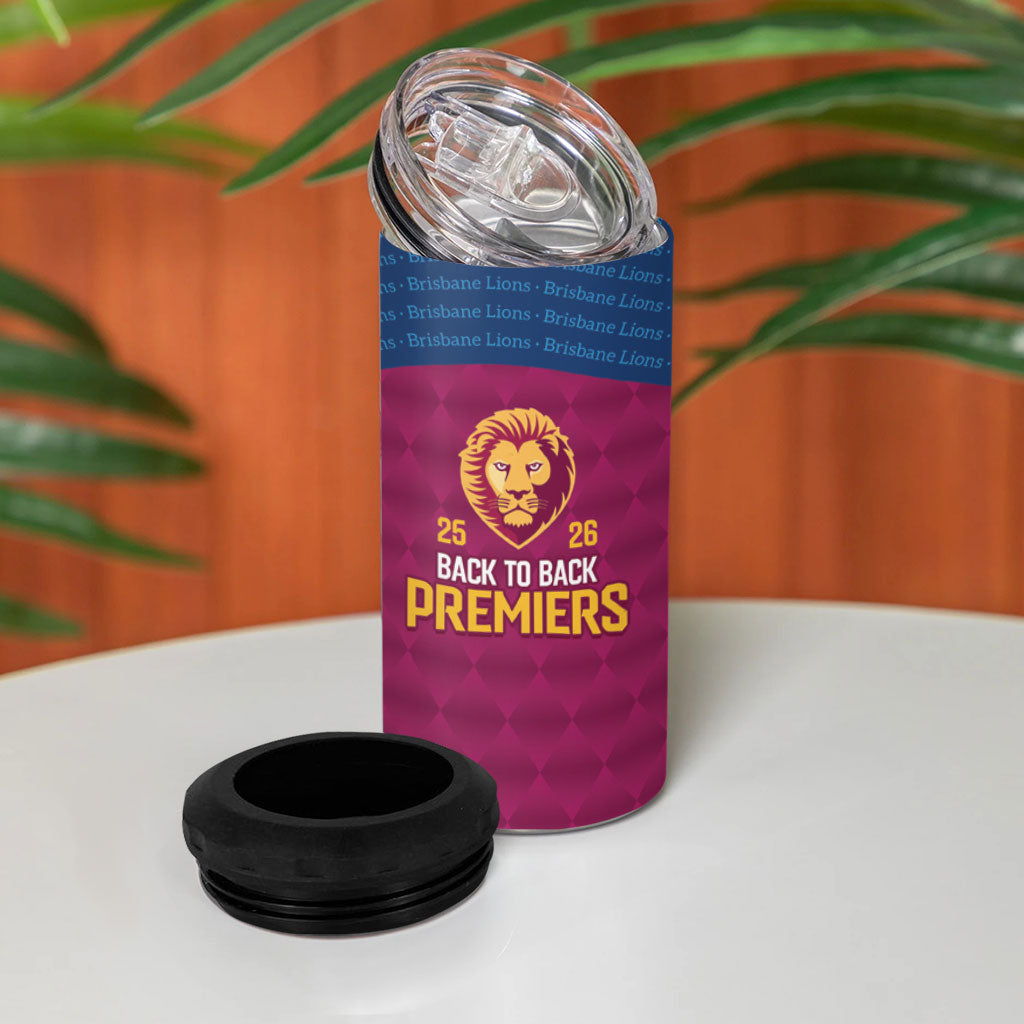 Brisbane Lions Back-to-Back Premiers 4 in 1 Can Cooler Tumbler
