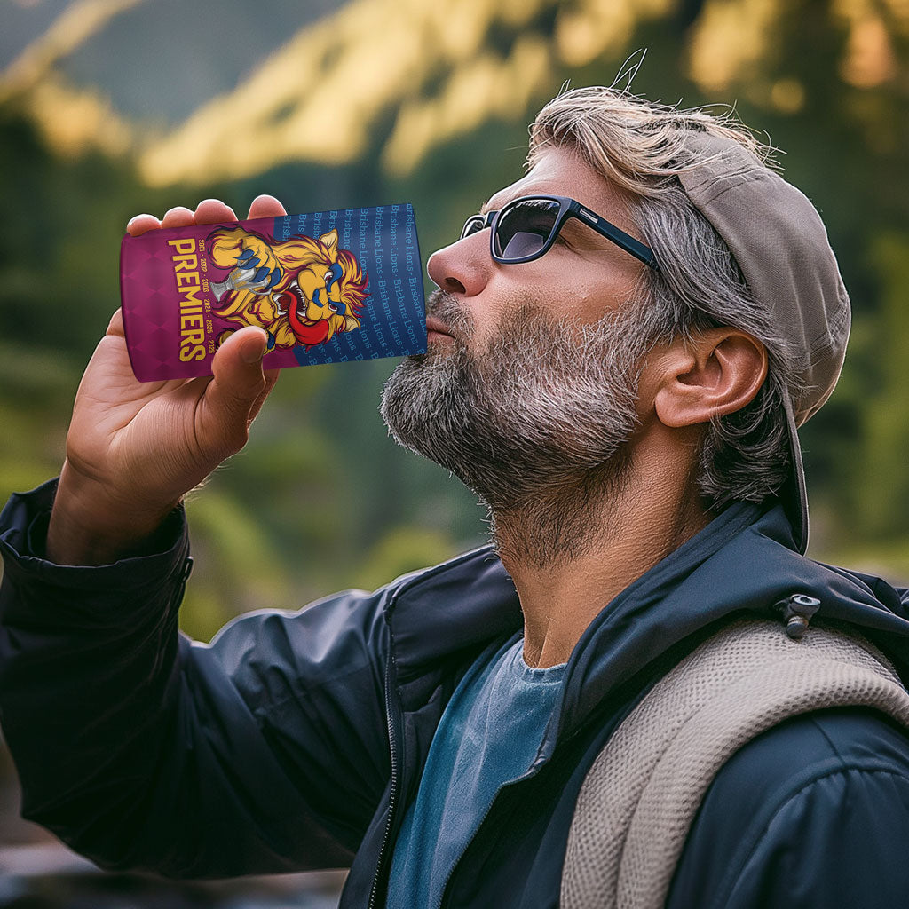 Brisbane Lions Back-to-Back Premiers 4 in 1 Can Cooler Tumbler