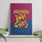 Brisbane Lions Back-to-Back Premiers Canvas Wall Art