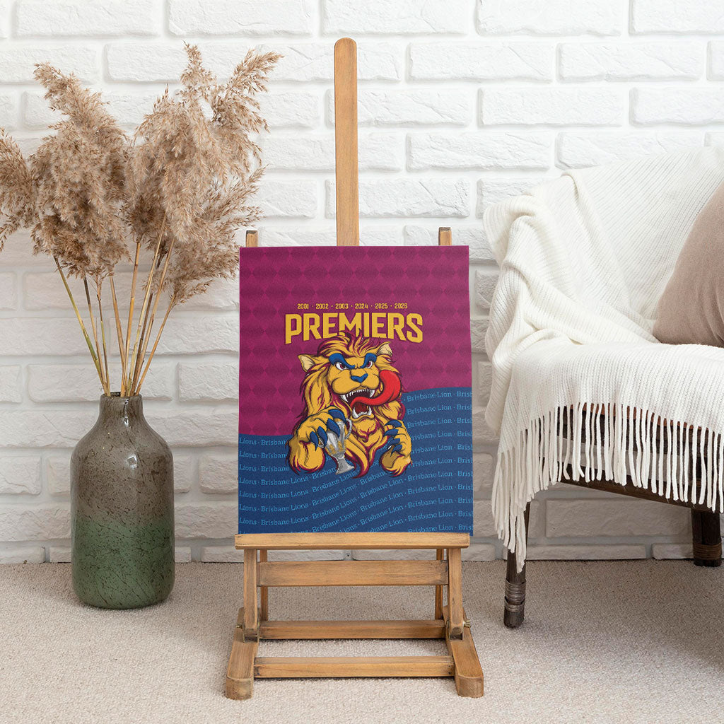 Brisbane Lions Back-to-Back Premiers Canvas Wall Art
