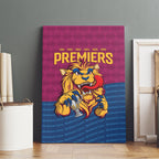 Brisbane Lions Back-to-Back Premiers Canvas Wall Art