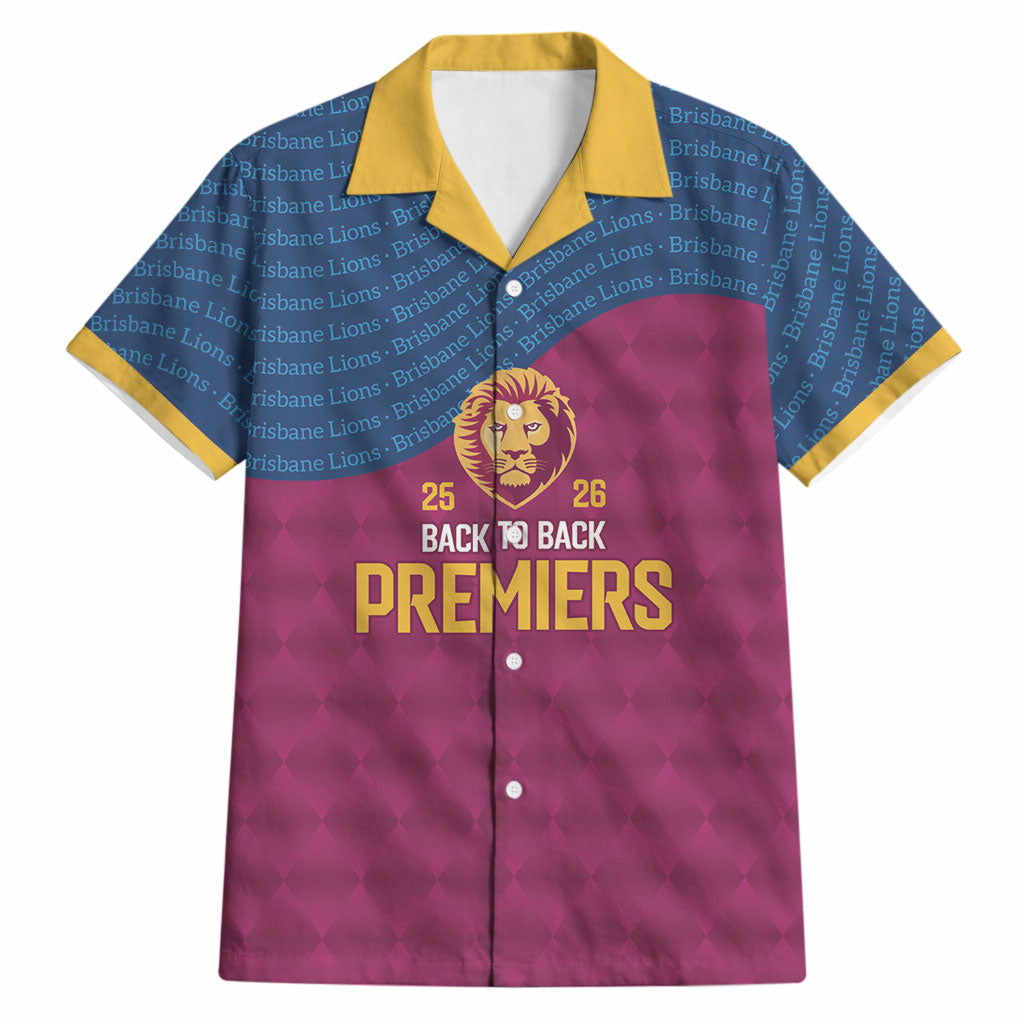 Brisbane Lions Back-to-Back Premiers Hawaiian Shirt