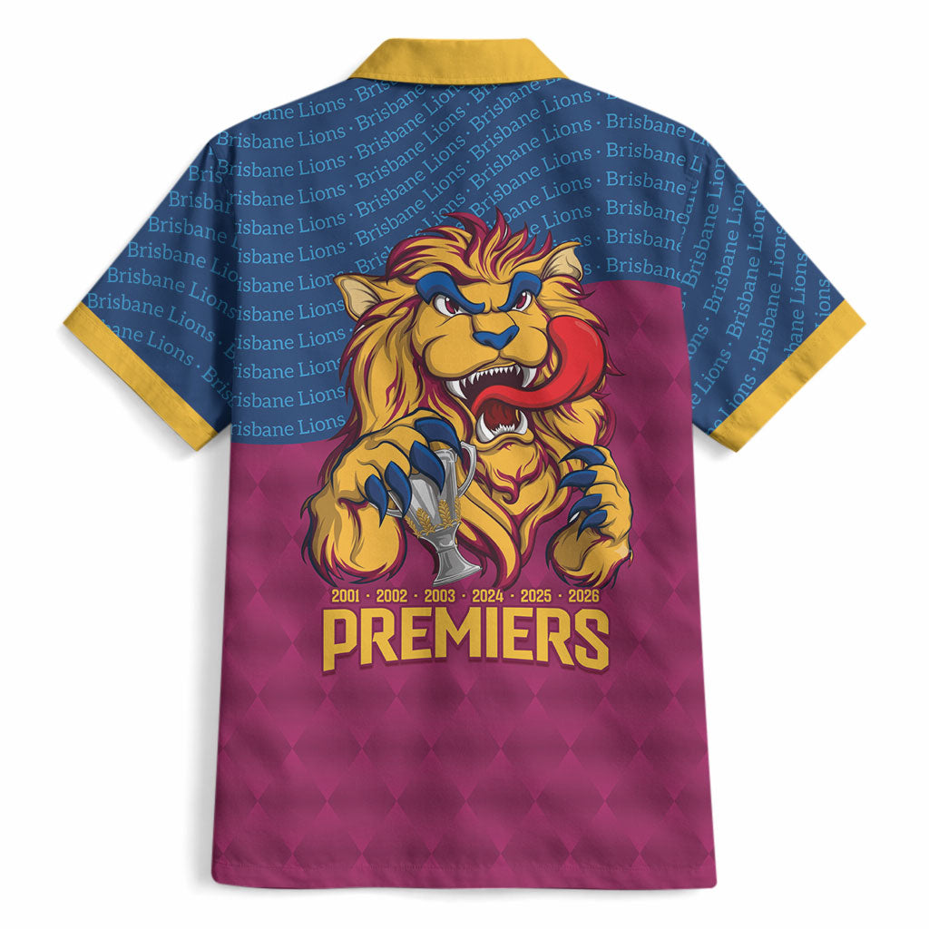 Brisbane Lions Back-to-Back Premiers Hawaiian Shirt