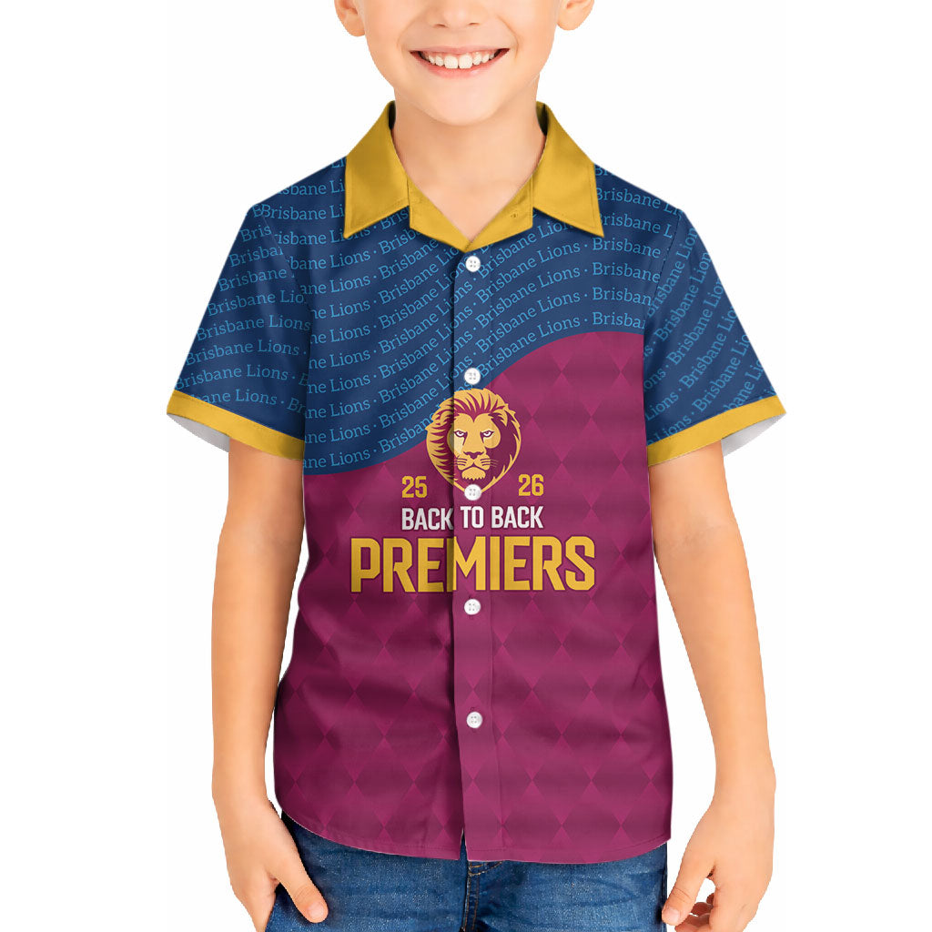 Brisbane Lions Back-to-Back Premiers Hawaiian Shirt