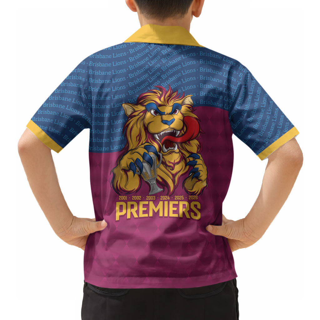 Brisbane Lions Back-to-Back Premiers Hawaiian Shirt