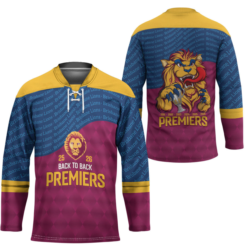 Brisbane Lions Back-to-Back Premiers Hockey Jersey