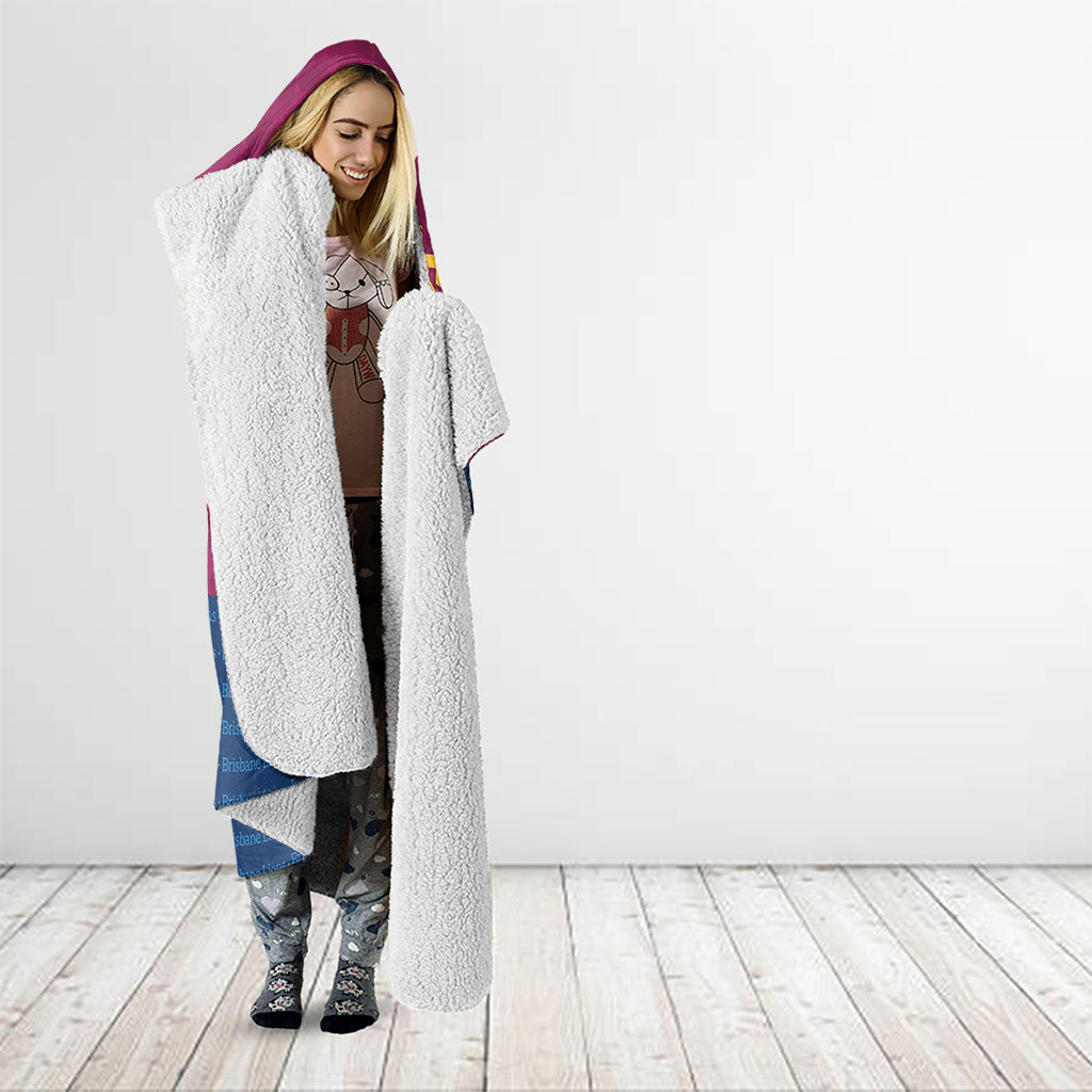 Brisbane Lions Back-to-Back Premiers Hooded Blanket