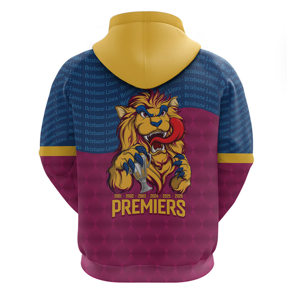 Brisbane Lions Back-to-Back Premiers Hoodie