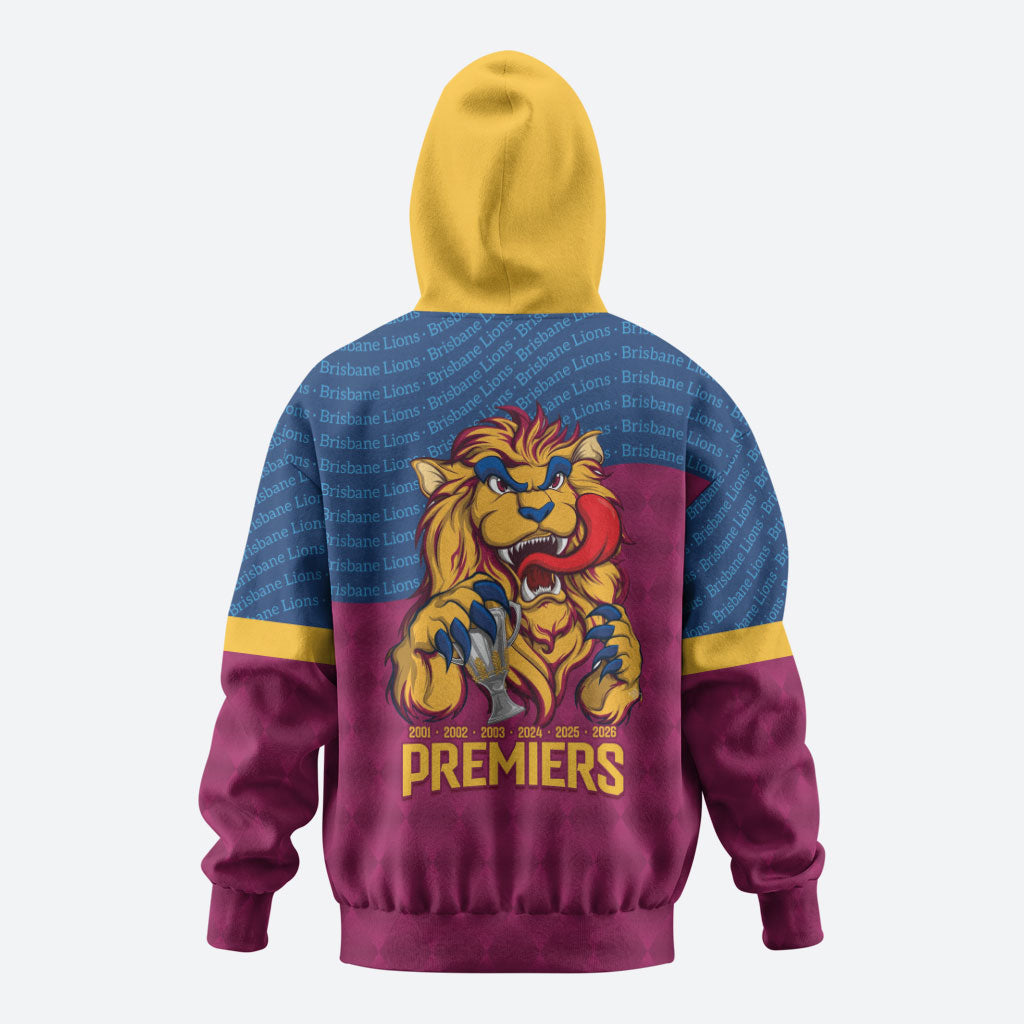 Brisbane Lions Back-to-Back Premiers Hoodie