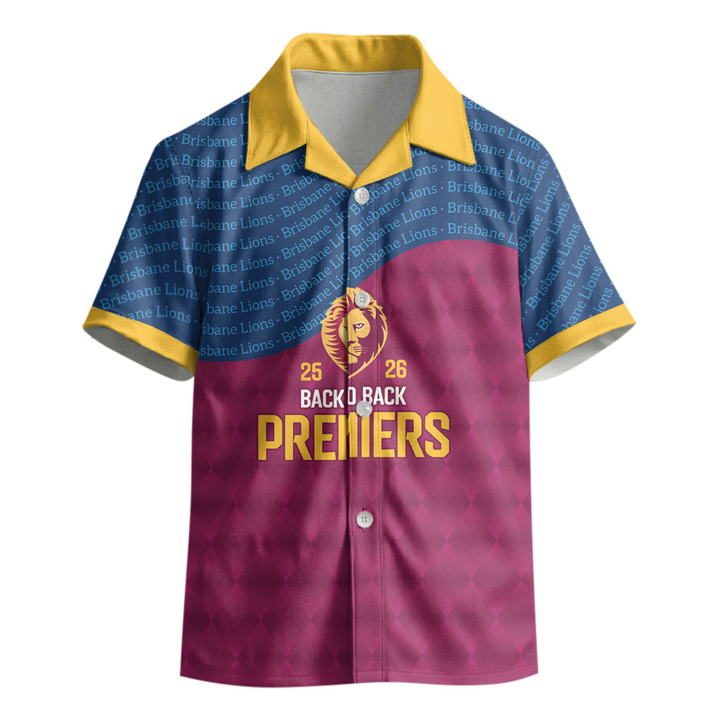 Brisbane Lions Back-to-Back Premiers Kid Hawaiian Shirt