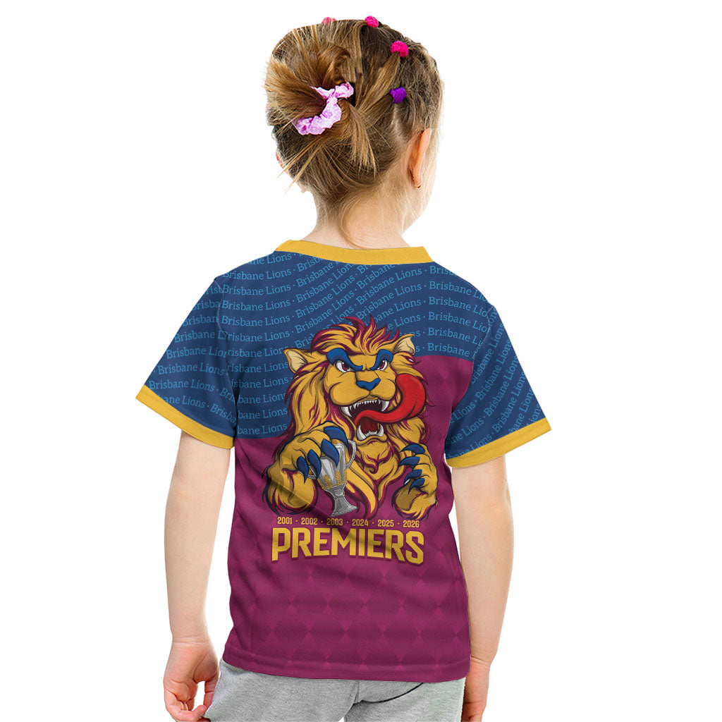 Brisbane Lions Back-to-Back Premiers Kid T Shirt