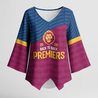 Brisbane Lions Back-to-Back Premiers Kimono Sleeve Blouse