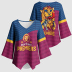 Brisbane Lions Back-to-Back Premiers Kimono Sleeve Blouse