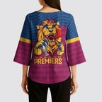 Brisbane Lions Back-to-Back Premiers Kimono Sleeve Blouse