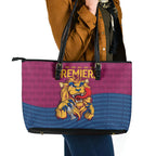 Brisbane Lions Back-to-Back Premiers Leather Tote Bag