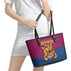 Brisbane Lions Back-to-Back Premiers Leather Tote Bag