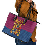 Brisbane Lions Back-to-Back Premiers Leather Tote Bag